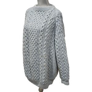 Blarney 80s Handknit Irish Wool Sweater O/S Chunky